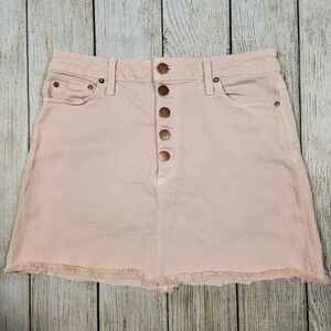 Alice‎ + Olivia Women's Pink Denim Mini Skirt Size 30